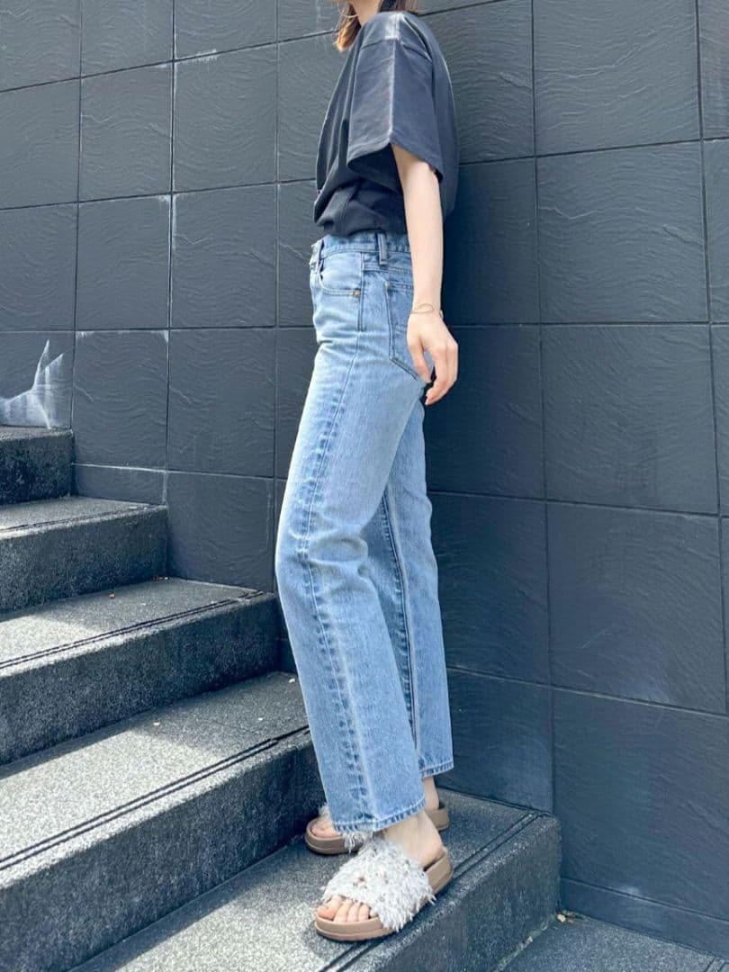 美品Ungrid/アングリッド/ヴィンテージストレートデニム ブルー23インチ