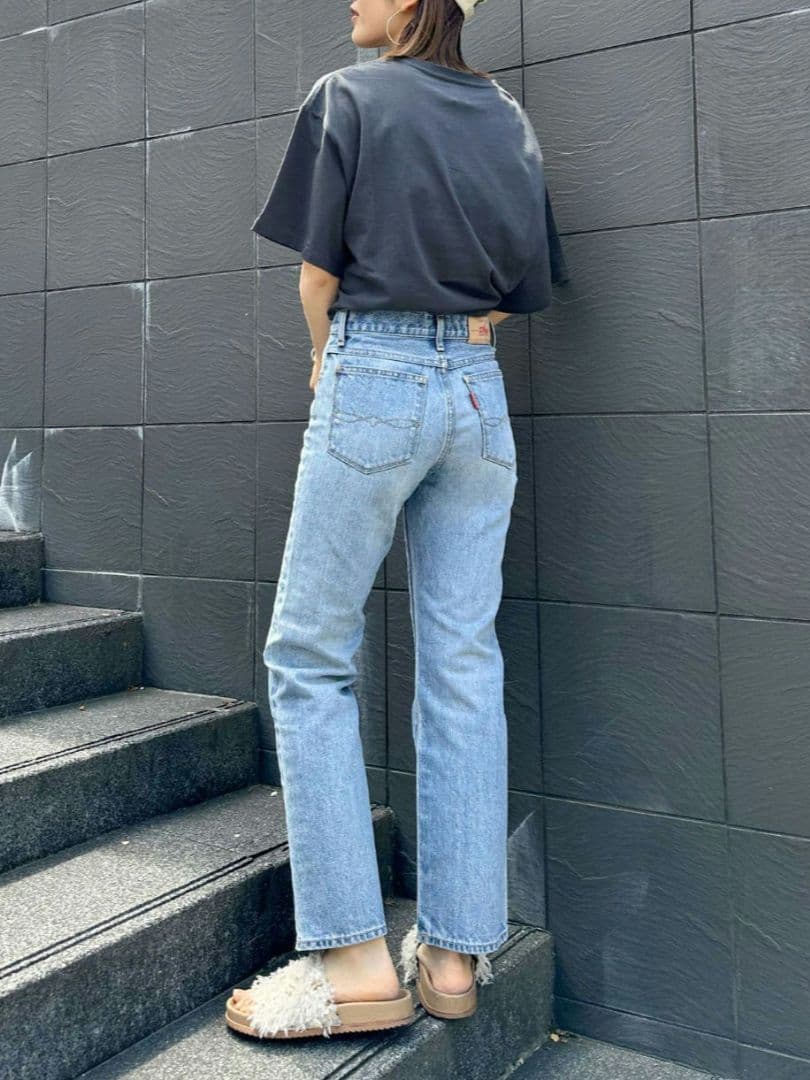 美品Ungrid/アングリッド/ヴィンテージストレートデニム ブルー23インチ