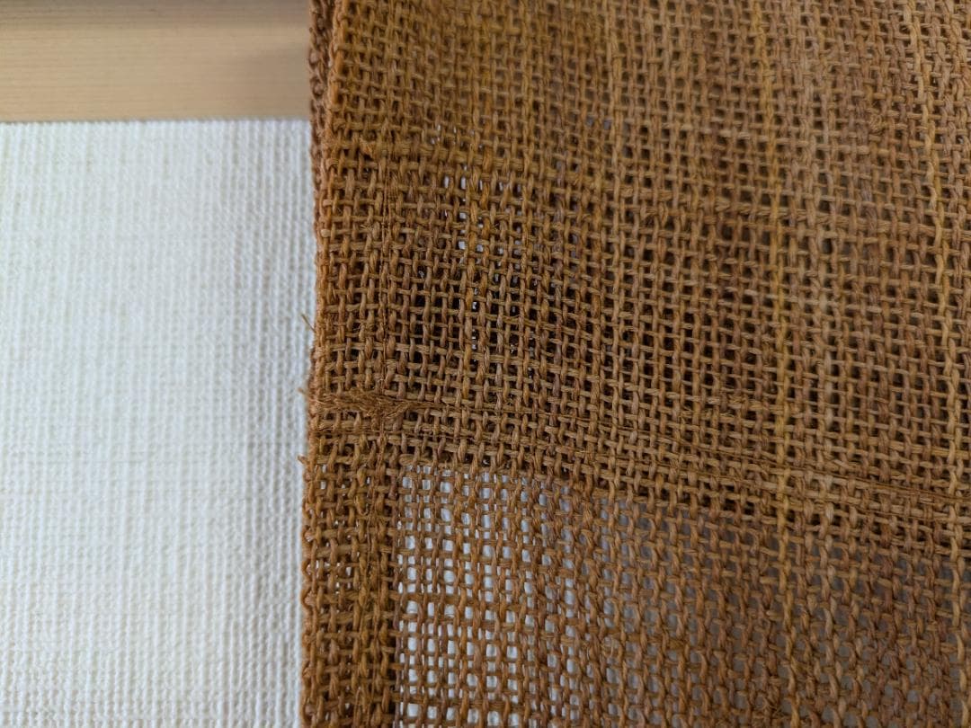 しな布　しな織　暖簾　梅鉢模様