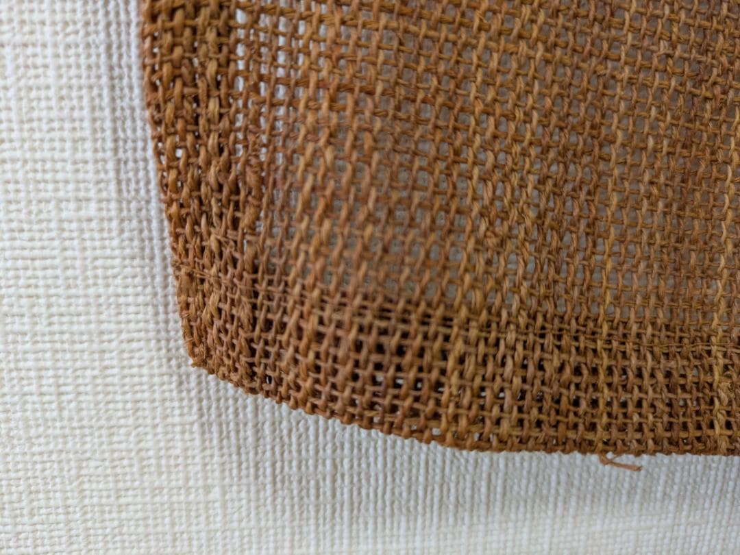 しな布　しな織　暖簾　梅鉢模様