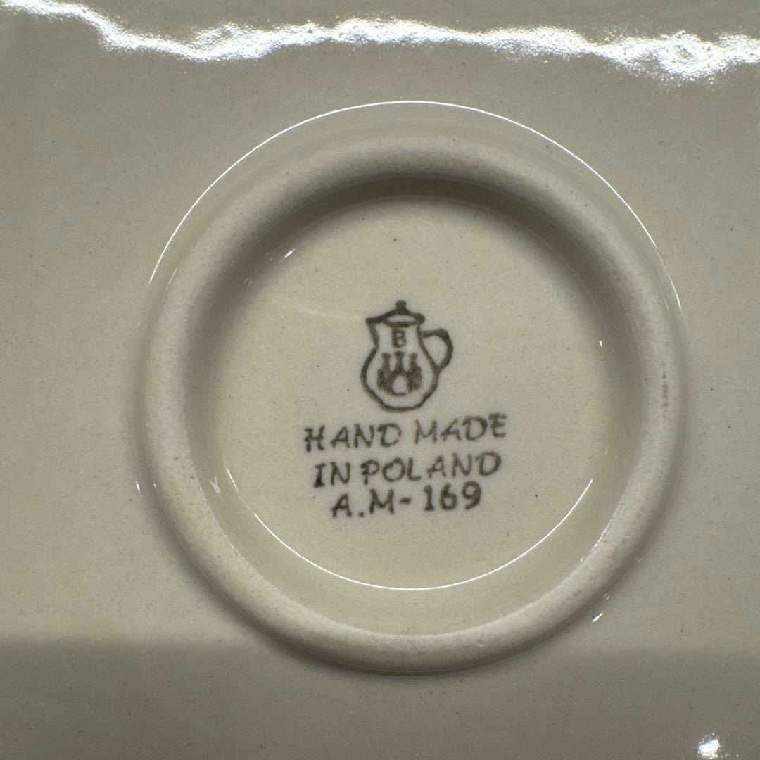 ポーリッシュポタリー　青い花柄の器　2枚セット