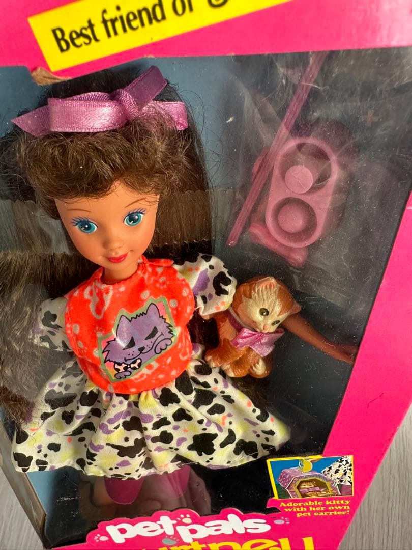 1991年ヴィンテージ BarbieバービーCourtneyネコ猫ペット未開封