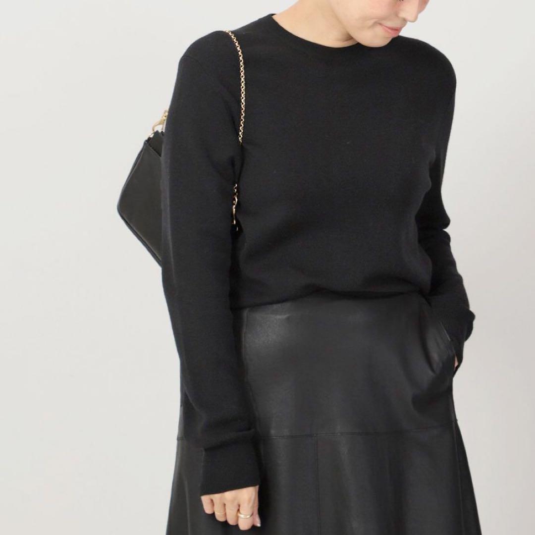 【極美品】ドゥーズィエムクラス　クルーネックプルオーバー ネイビー