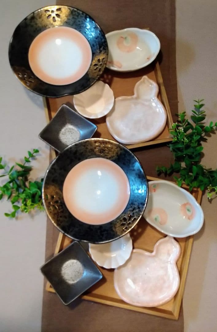 minami　未使用 晩酌セットt33(萩焼 ?窯) 5名分