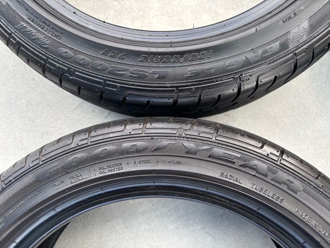 超バリ山 22年製 グッドイヤー イーグル LS2000 165/55r15