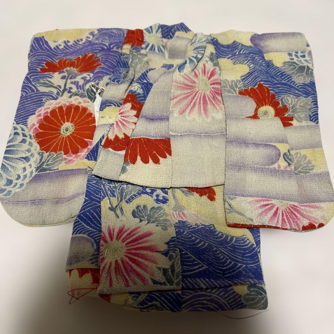 市松人形の着物　江戸縮緬　３号　11607