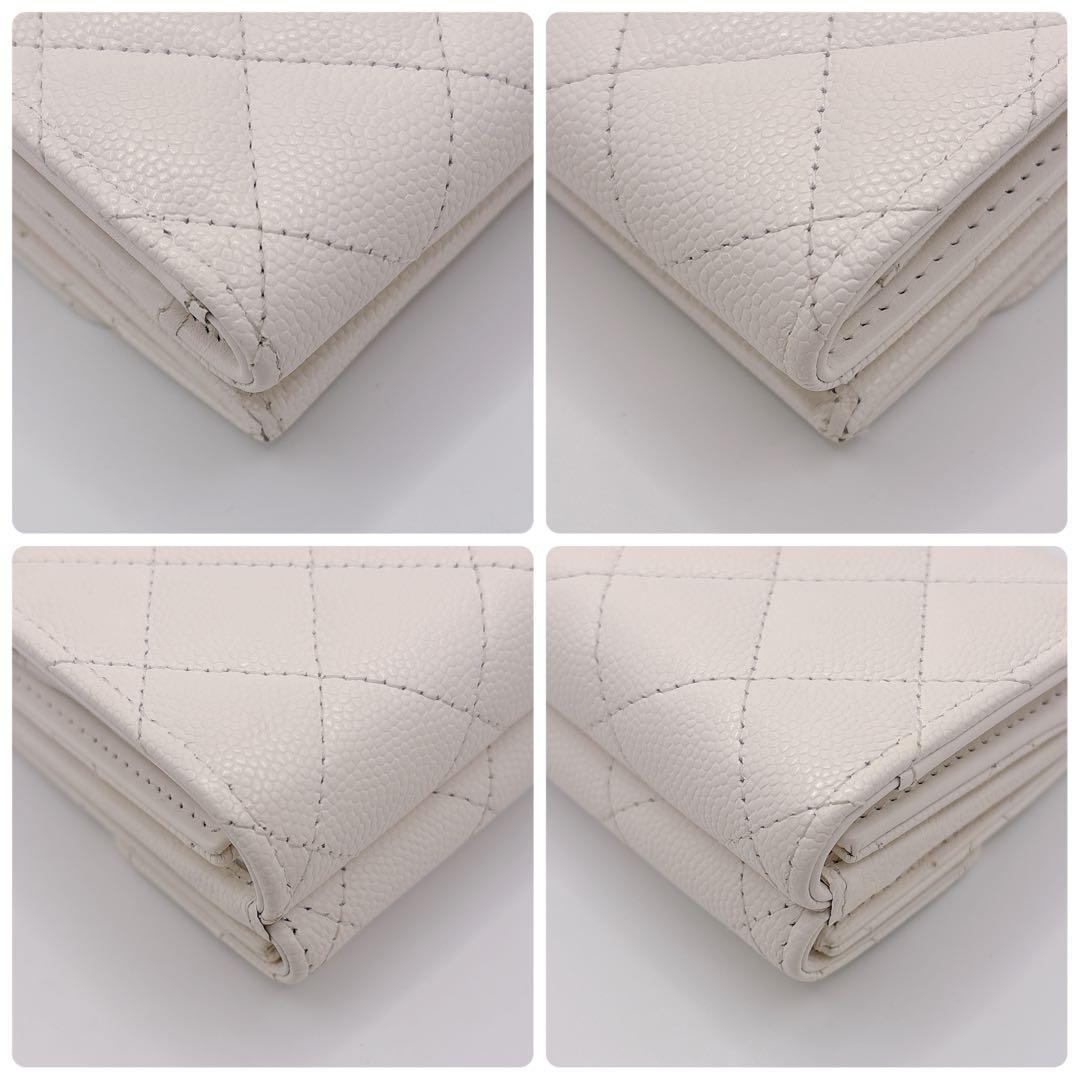 CHANEL シャネル キャビアスキン マトラッセ スモールフラップウォレット