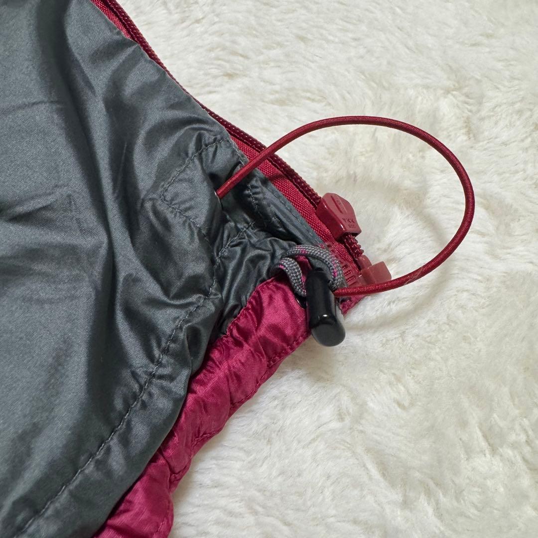 極美品モンベル800FP ライトアルパインダウンパーカS赤ドローコード