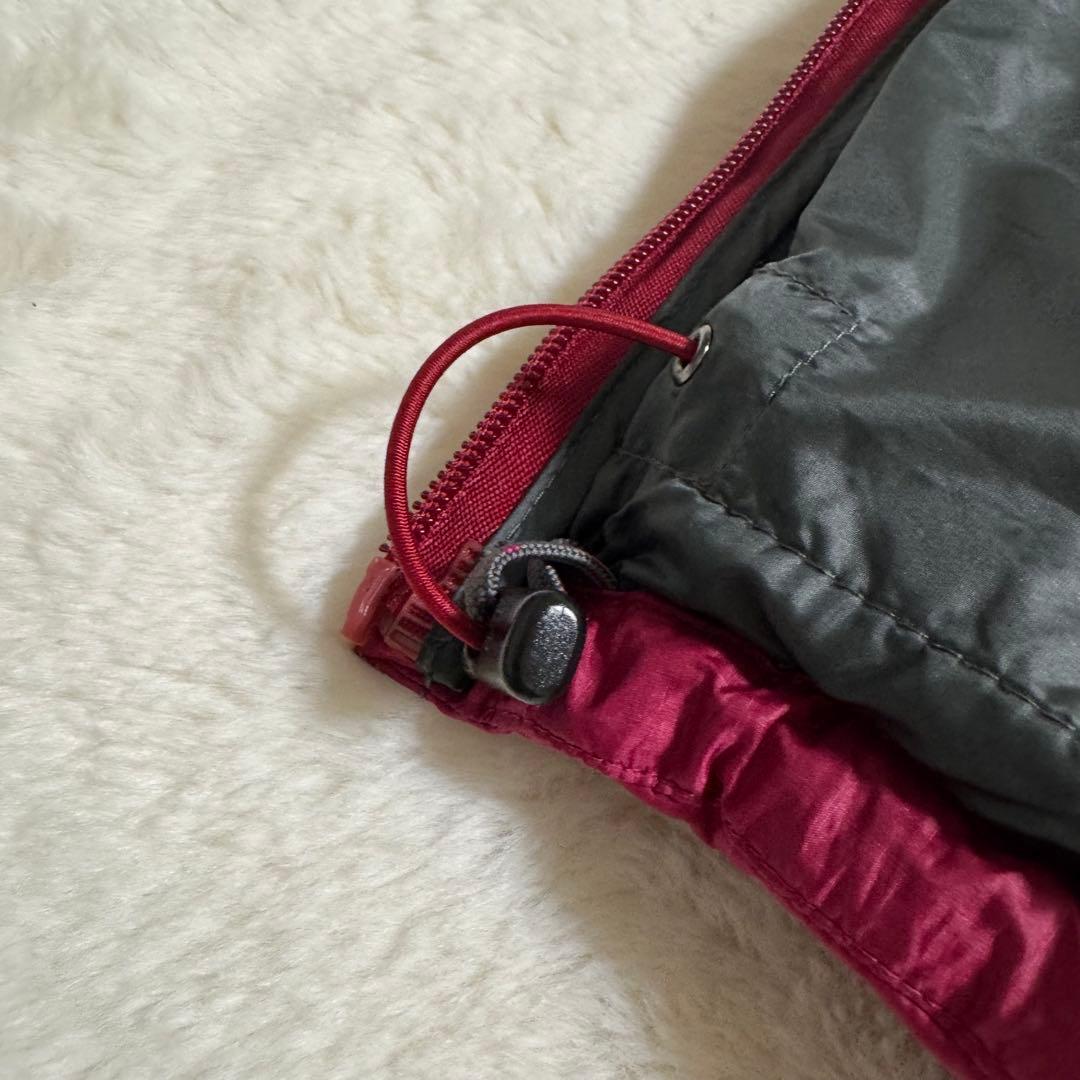 極美品モンベル800FP ライトアルパインダウンパーカS赤ドローコード