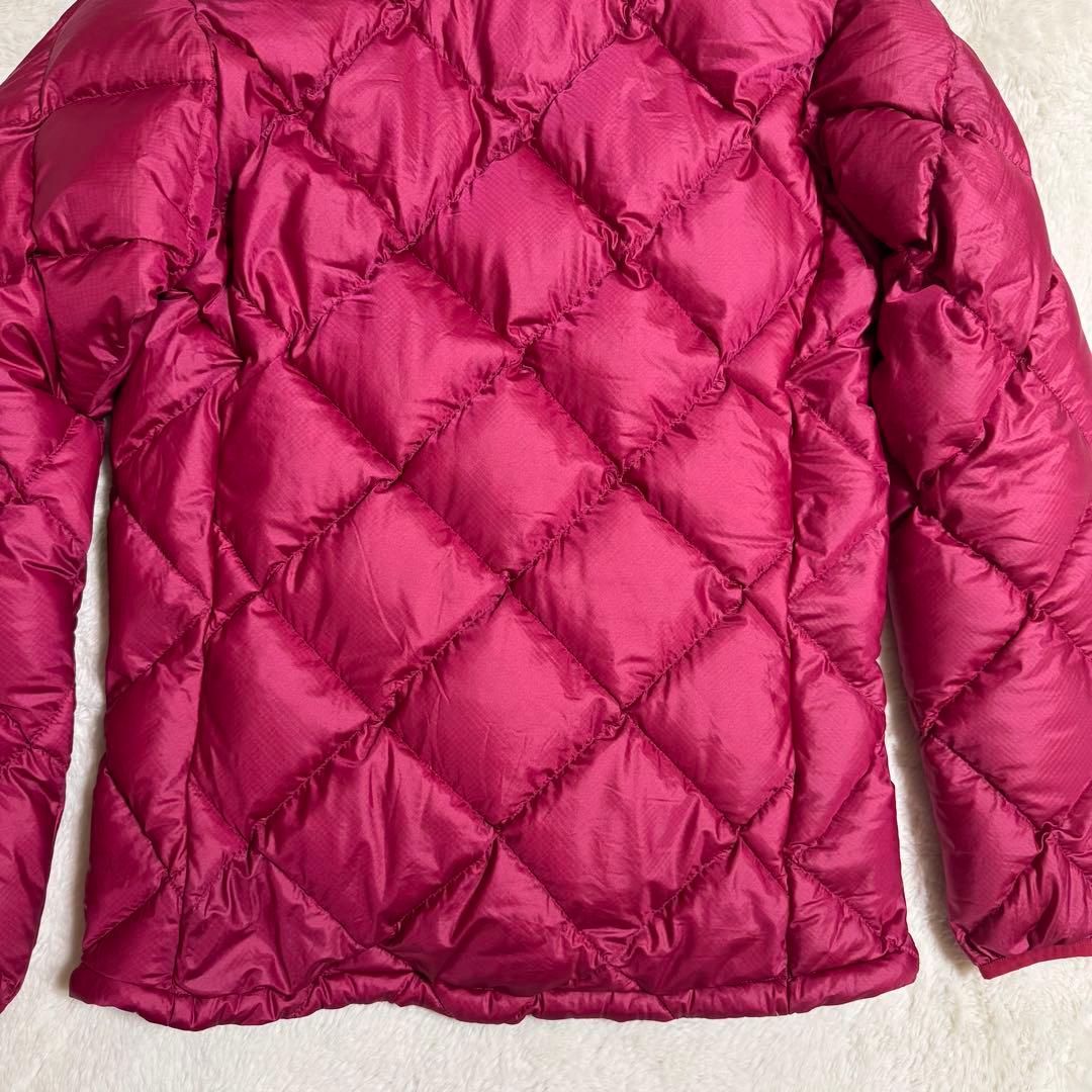 極美品モンベル800FP ライトアルパインダウンパーカS赤ドローコード