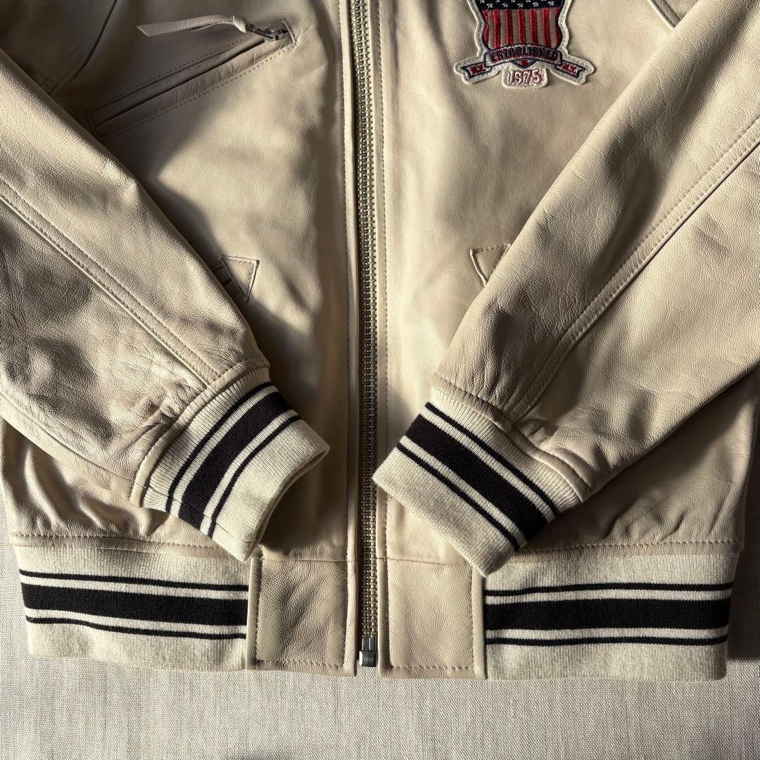 AVIREX SIGNATURE HOODED LEATHER バックロゴ