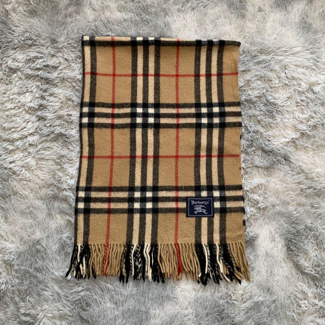 Burberrys バーバリー チェック柄 ウールブランケット 膝掛け