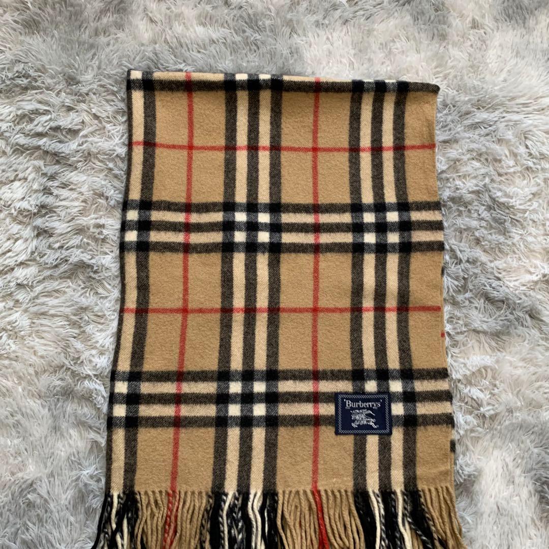 Burberrys バーバリー チェック柄 ウールブランケット 膝掛け