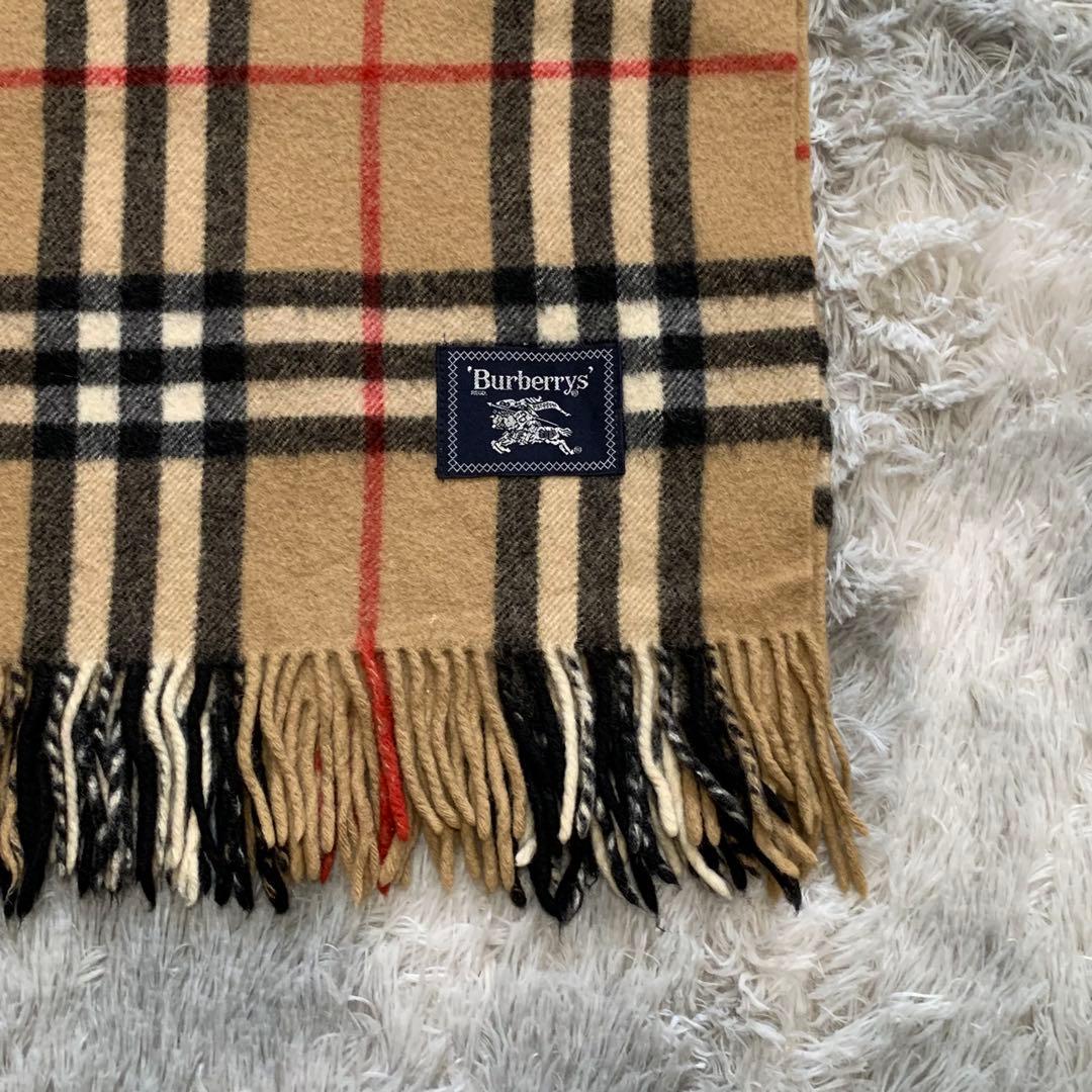 Burberrys バーバリー チェック柄 ウールブランケット 膝掛け