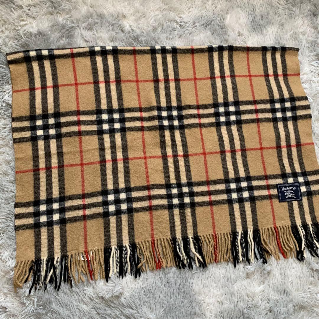 Burberrys バーバリー チェック柄 ウールブランケット 膝掛け