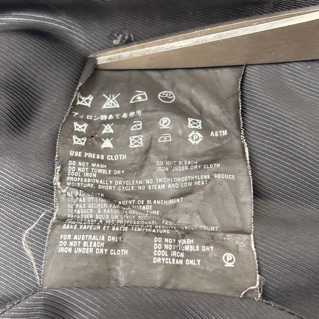 【正規品】プラダ ウール ロングコート 黒 スタンドカラー タック モード系 L