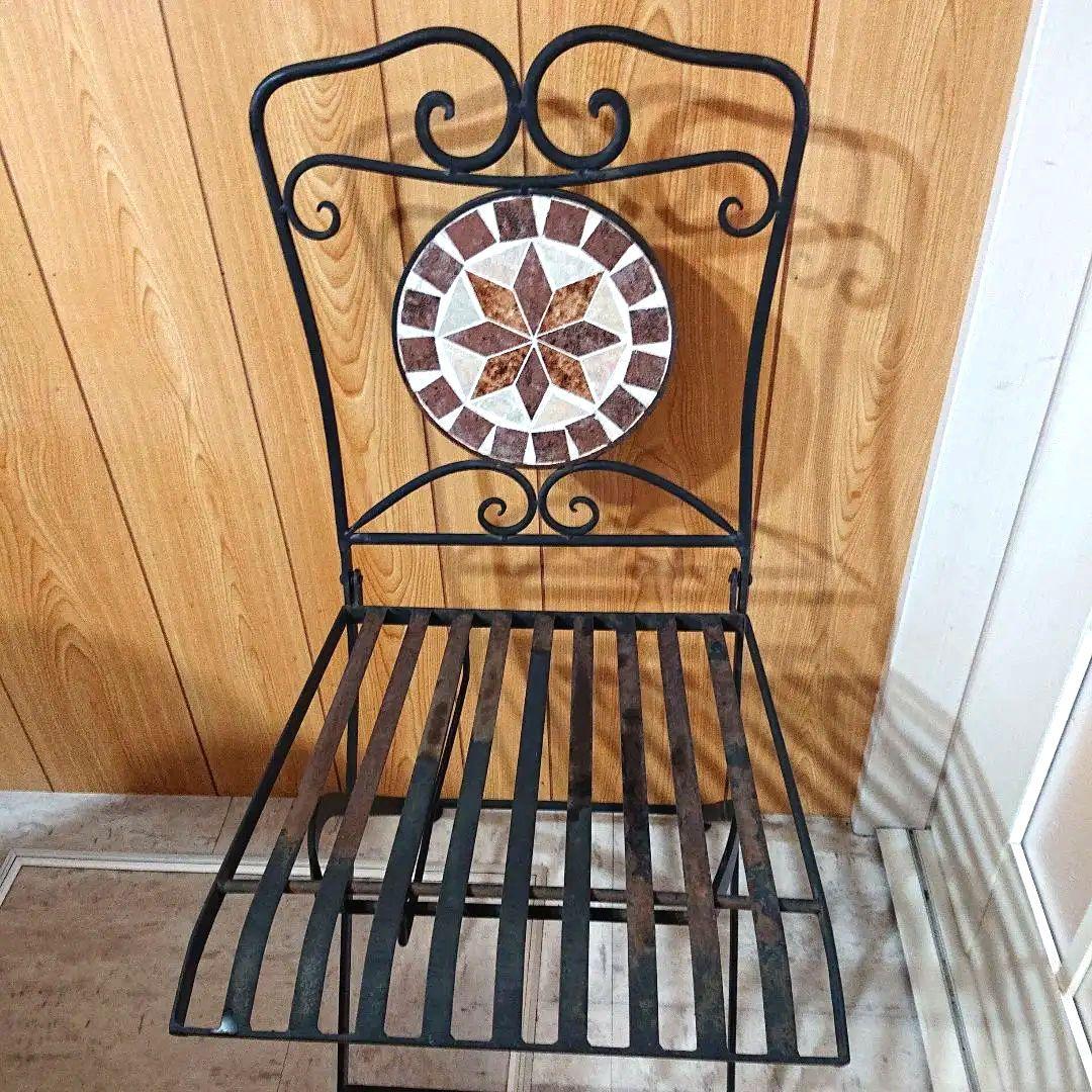 昭和レトロヴィンテージ鉄製ガーデニングチェア