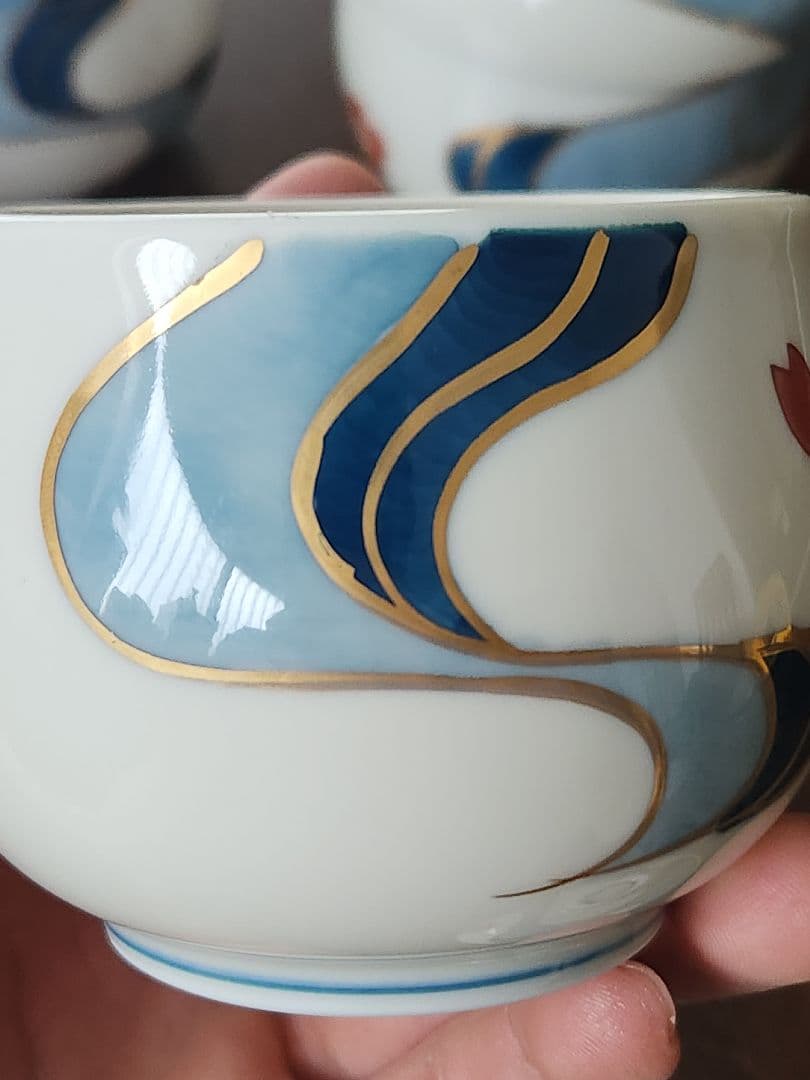 茶碗蒸し碗　田清窯　有田焼　春秋　蓋物　汁椀　茶碗蒸し　ボンボニエール　5客