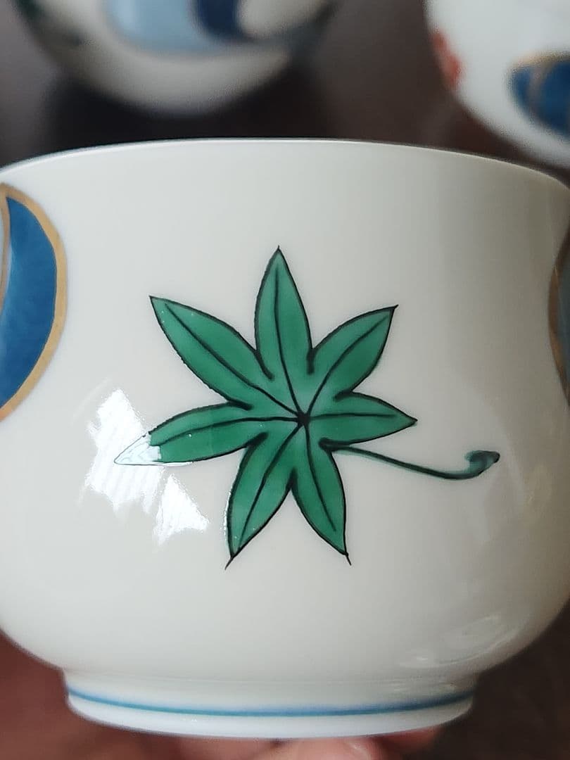 茶碗蒸し碗　田清窯　有田焼　春秋　蓋物　汁椀　茶碗蒸し　ボンボニエール　5客