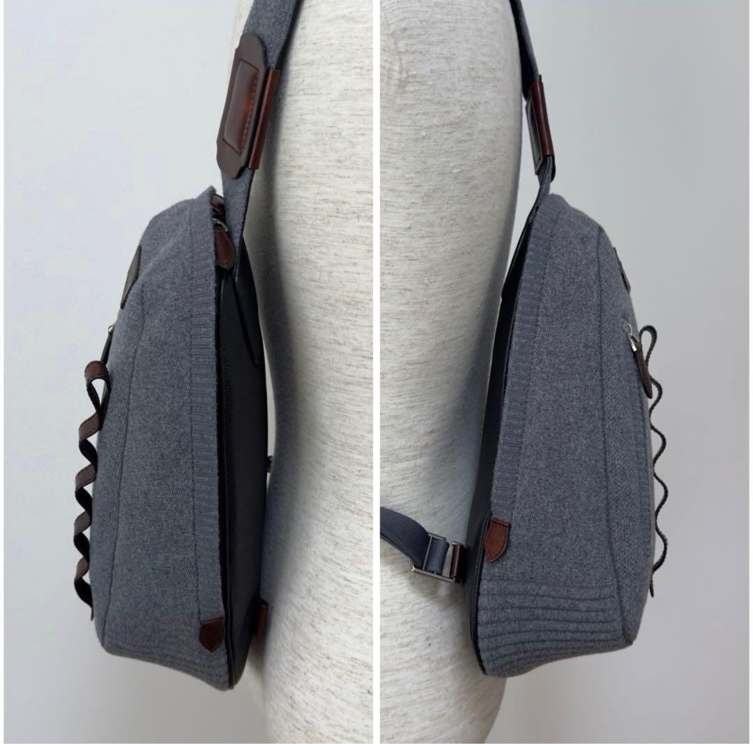 入手困難！超美品！名作‼︎ベルルッティ カシミヤ&パティーヌレザーボディバッグ