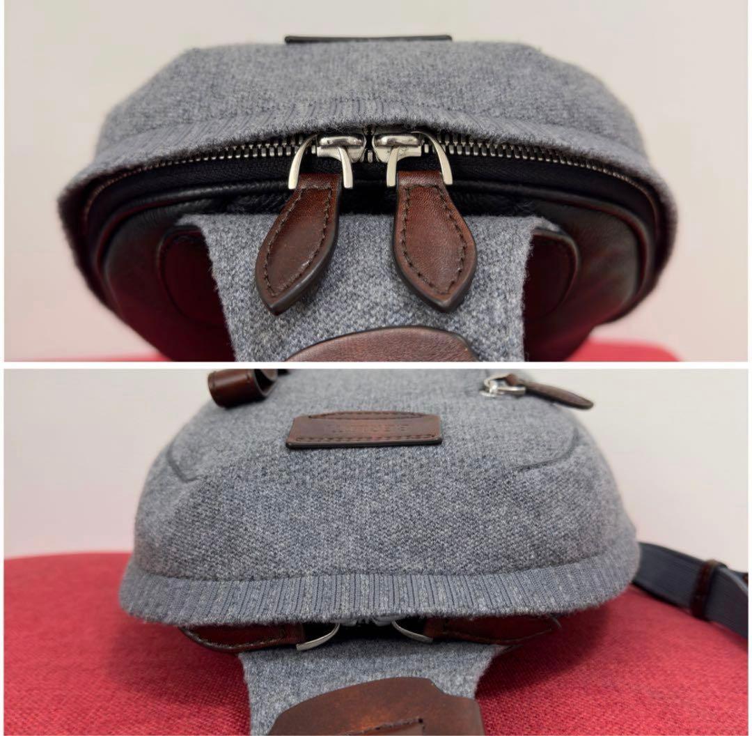 入手困難！超美品！名作‼︎ベルルッティ カシミヤ&パティーヌレザーボディバッグ