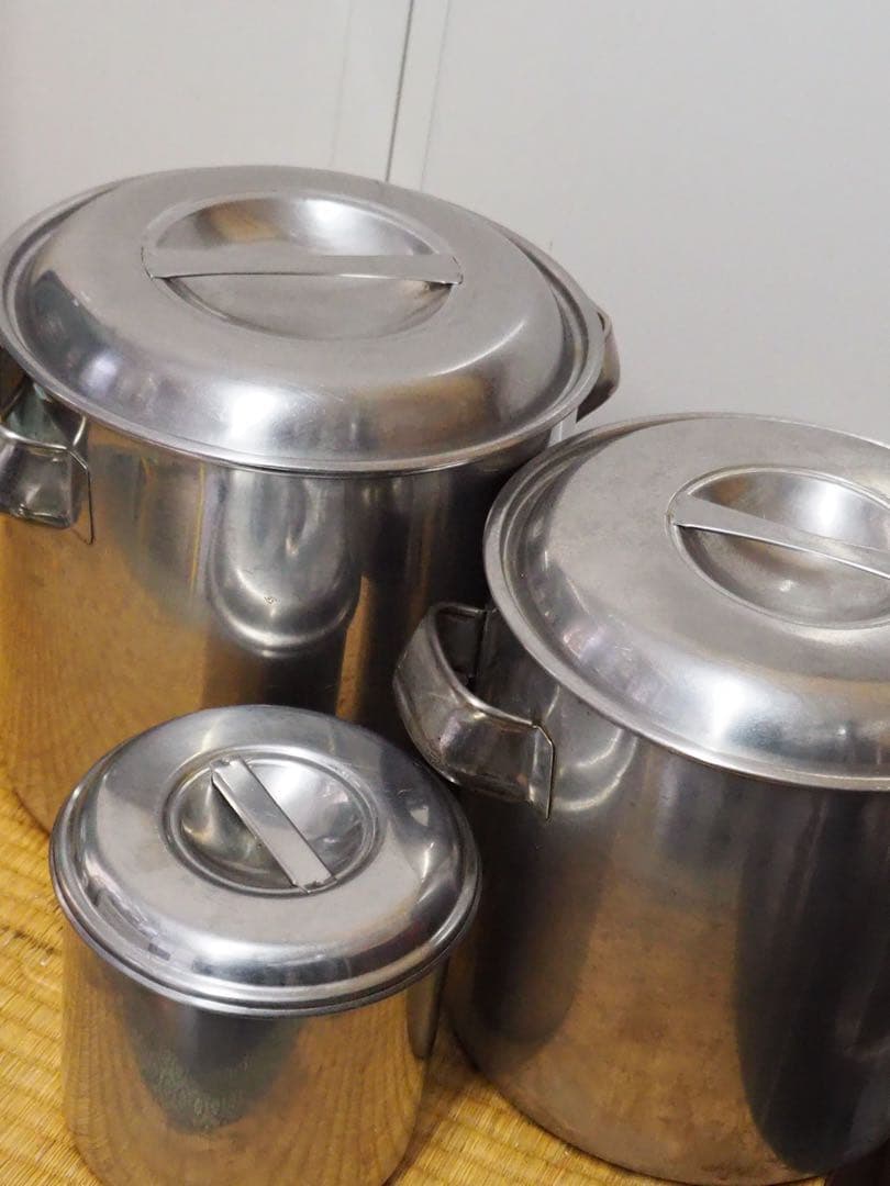 ステンレス鍋 寸胴鍋　3個セット 蓋付き　業務用　コイヌ印