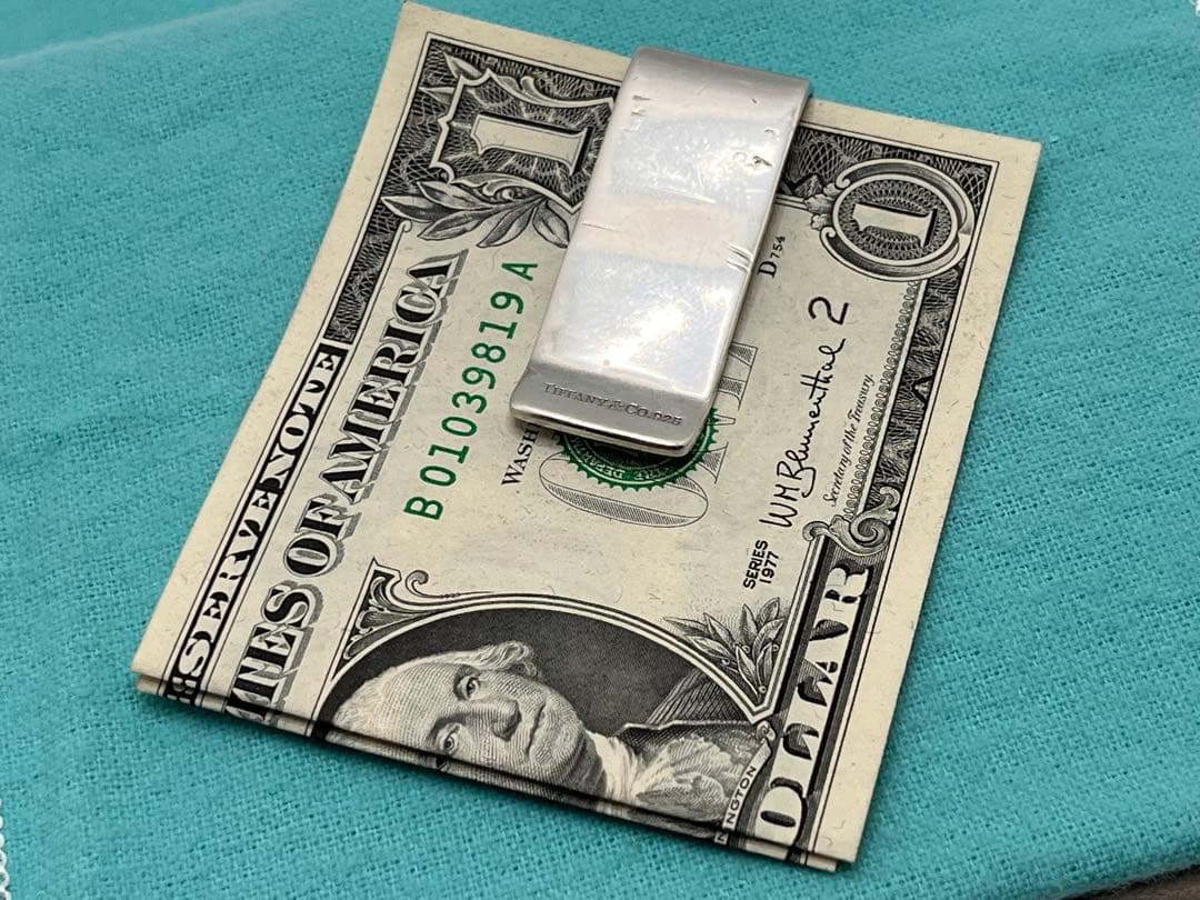 c343 希少　オールド　ティファニー　1837 マネークリップ　シルバー925