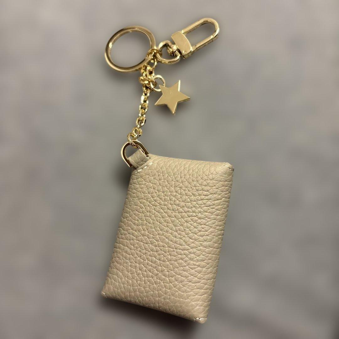 Bonaventura ベージュ レザー キーホルダー