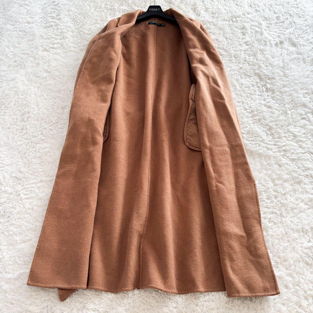 ローレンラルフローレン　チェスターコート　ロングコート　ウール　リボン　キャメル