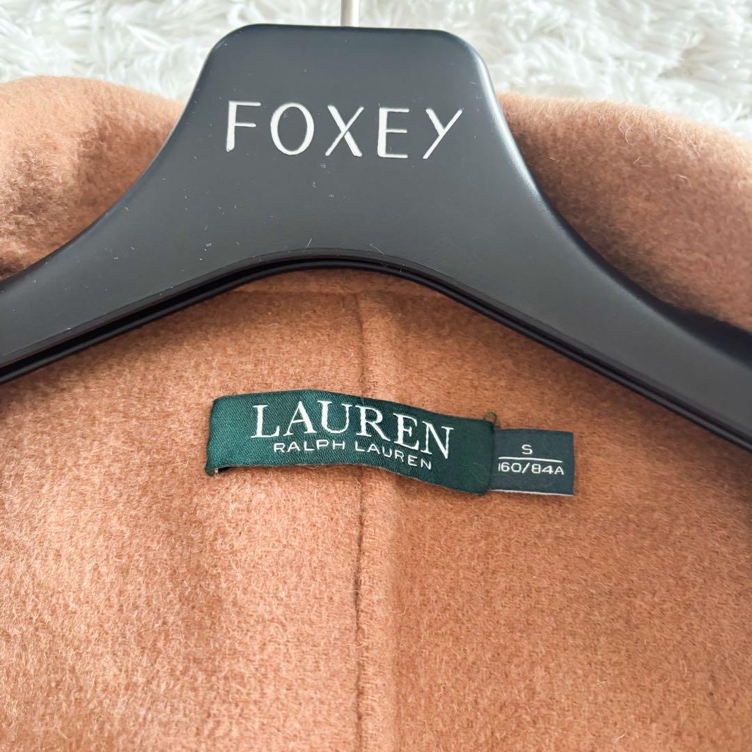 ローレンラルフローレン　チェスターコート　ロングコート　ウール　リボン　キャメル