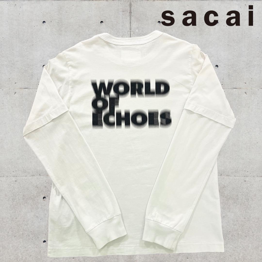 ロンT フェイクレイヤード 白 sacai コラボ francois K