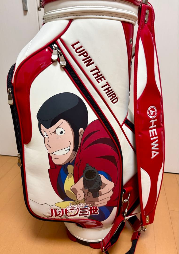 超貴重品　ルパン三世 ゴルフバッグ HEIWA ホワイト/レッド