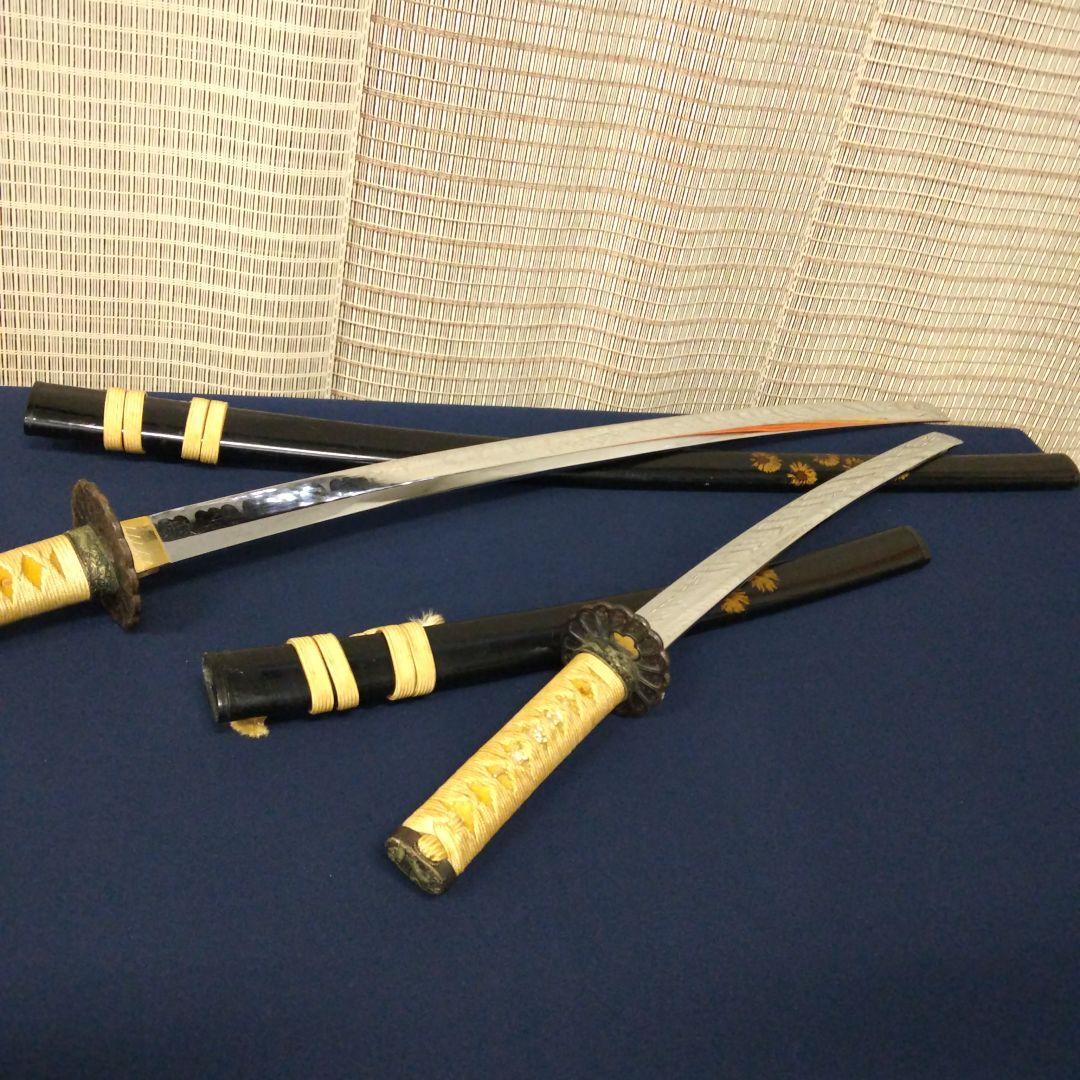 ☆本日価格！【模造刀大/小ペア花模様】