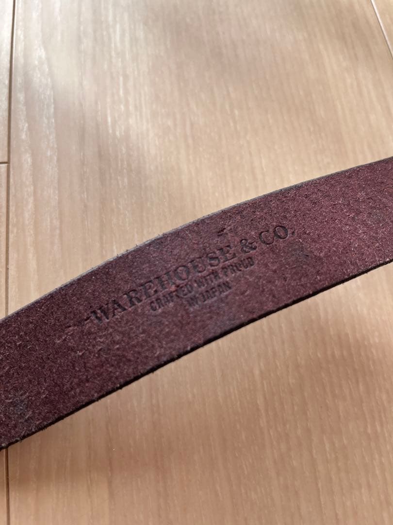 WAREHOUSE Lot6041 スリムベルト 34 ブラウン