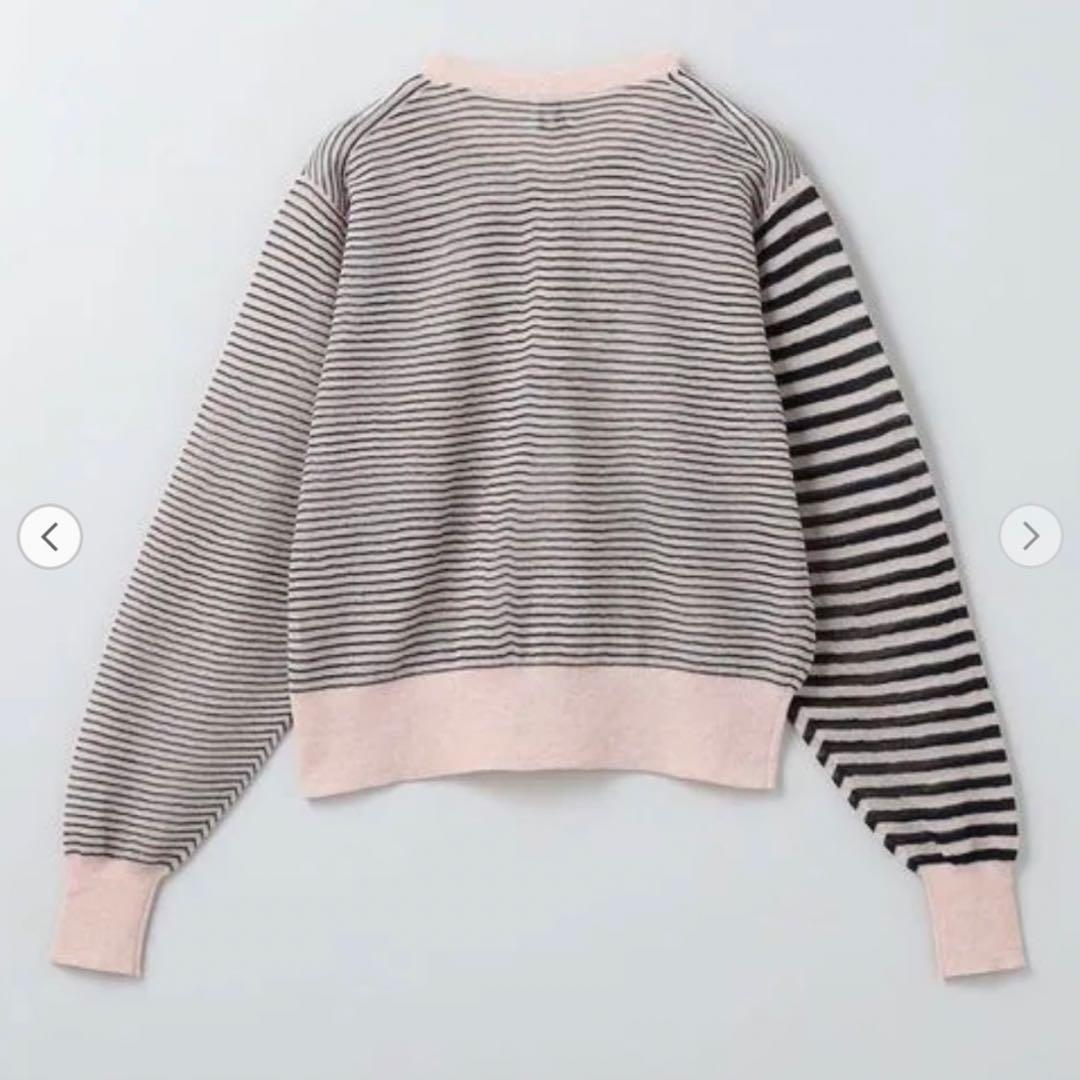 6 UNITED ARROWS シアーボーダークルーネックプルオーバー