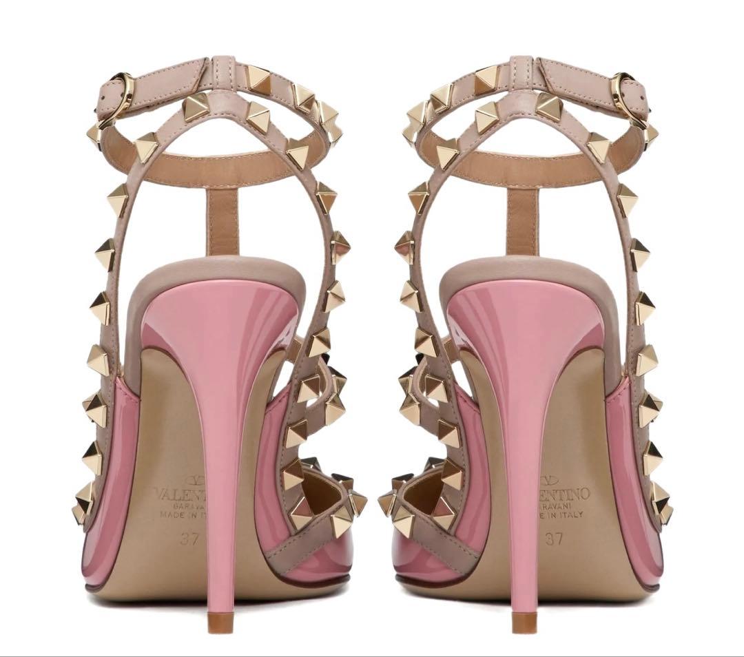 VALENTINO スタッズ付きハイヒール ピンク