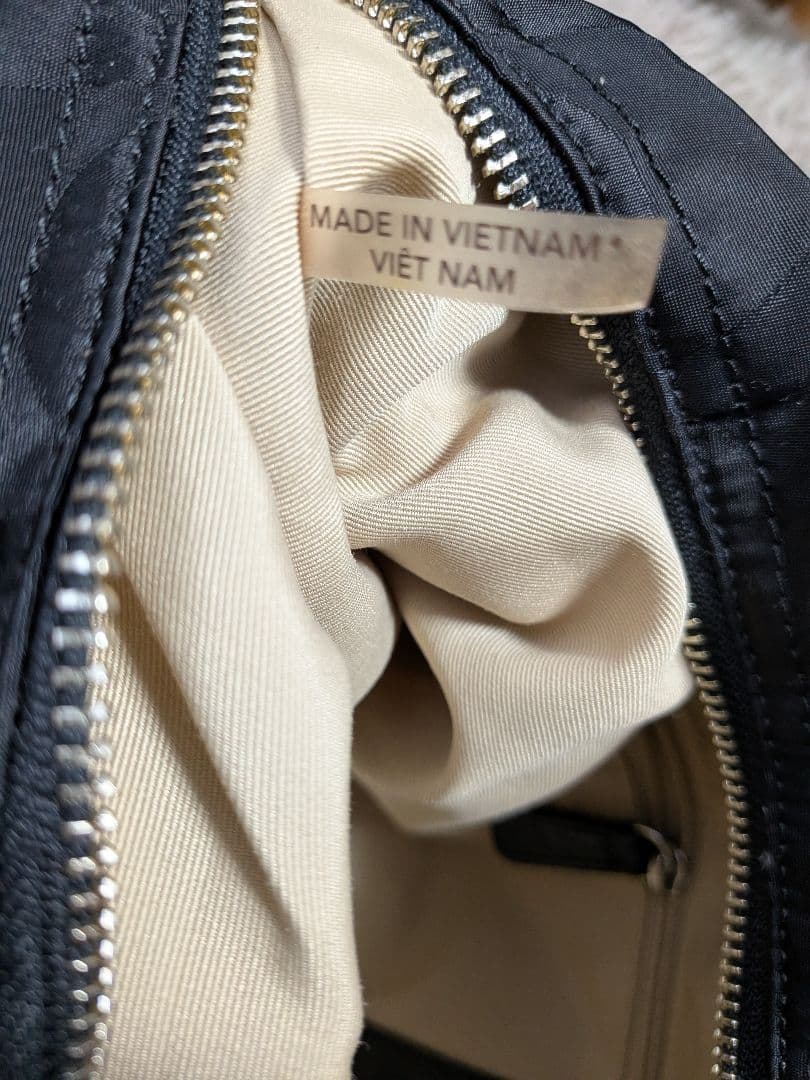 COACH ブラック シグネチャーナイロンボストンバッグ