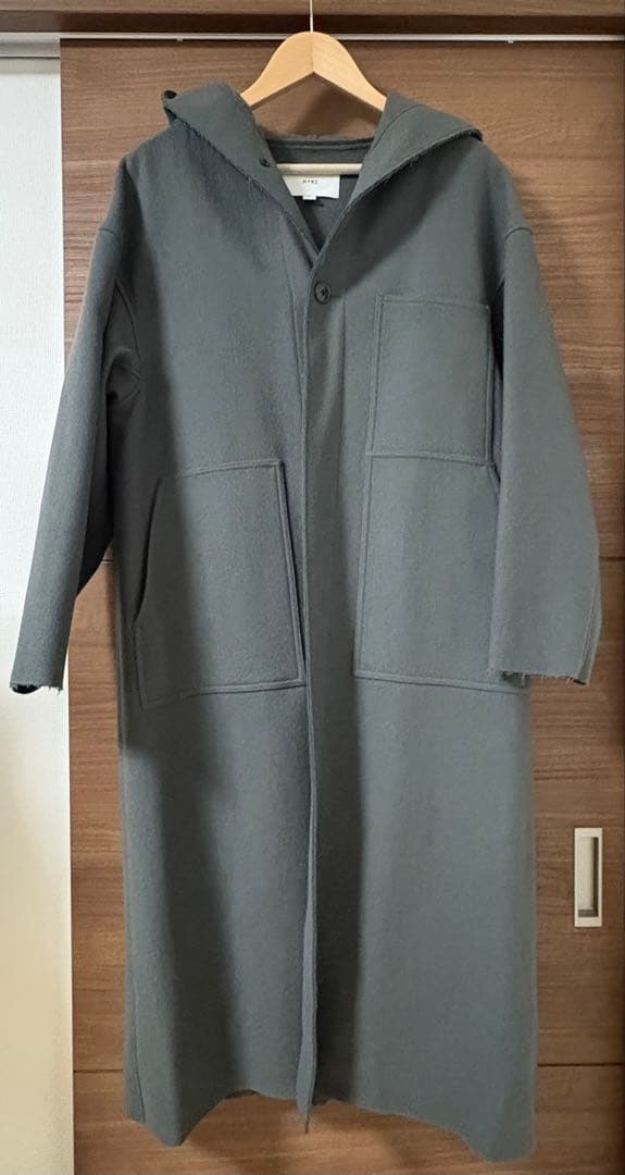 ハイク　HYKE melton hooded work coat