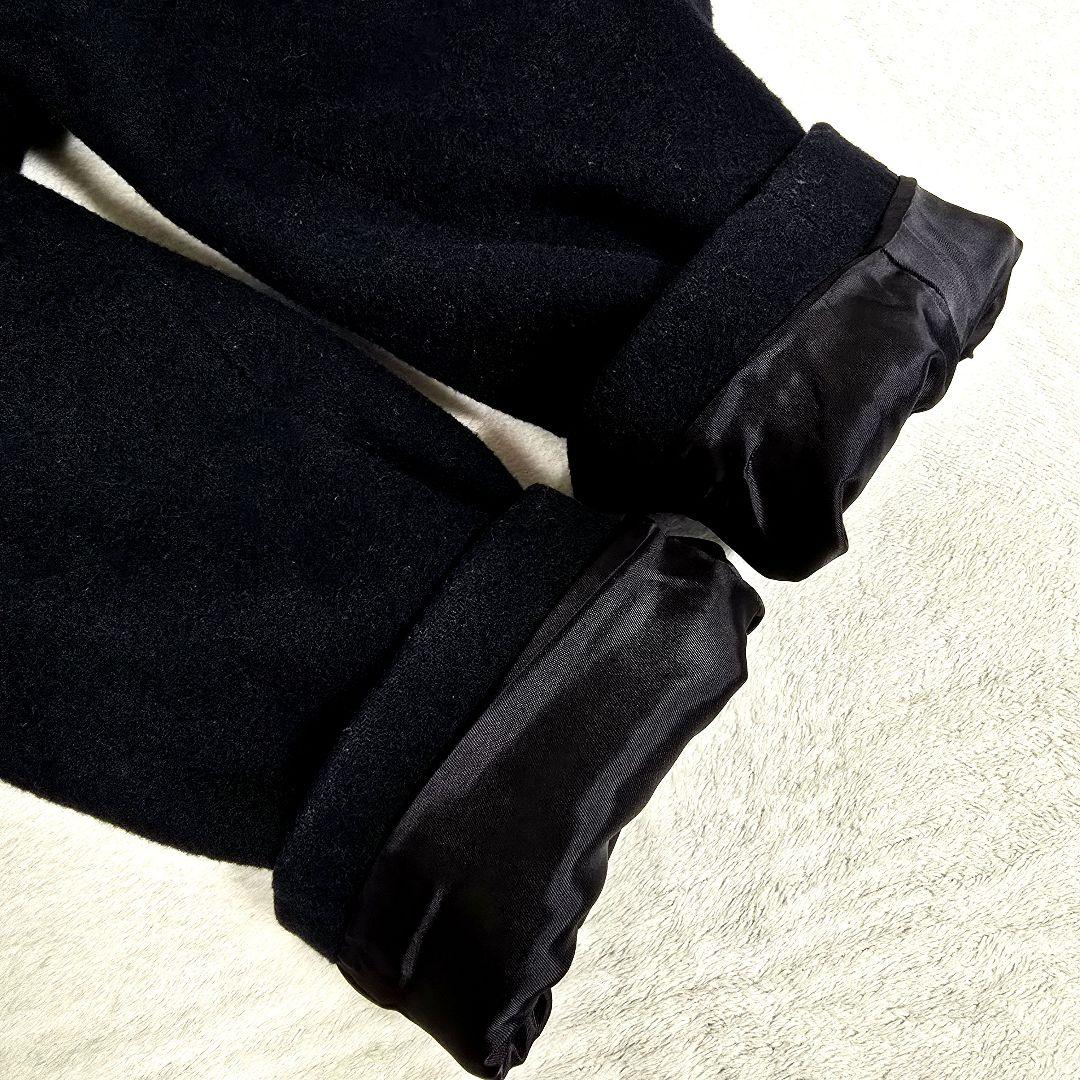 メゾンスペシャル チェスターコート ロングコート ウール マキシ丈 黒 XL相当