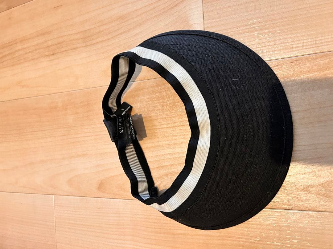 GUCCI ブラック サンバイザー Lサイズ