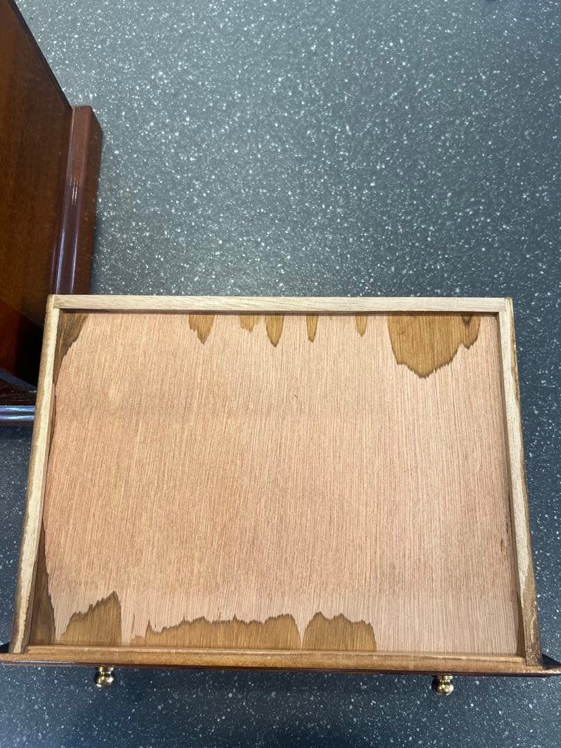 イタリア製 象嵌細工 木製ジュエリーボックス ミラー付き