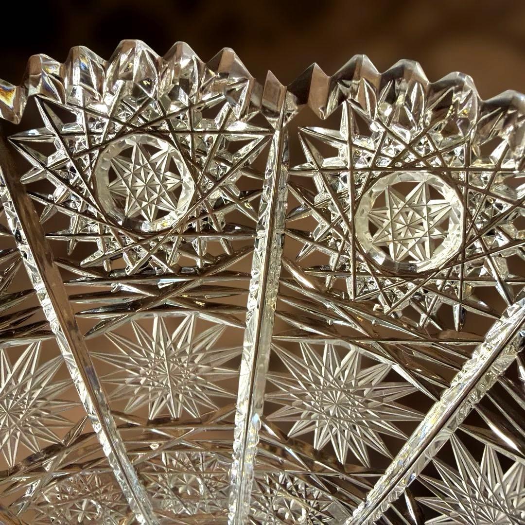 ーBohemia Glassー 【極美品】 ボヘミアクリスタルガラス 大型花瓶