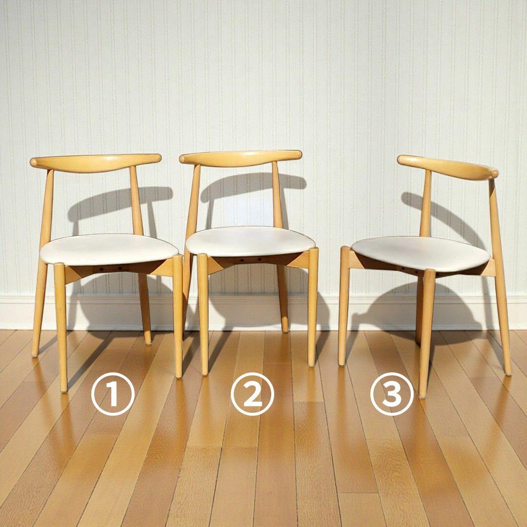 秋田木工 曲木 ダイニングチェア No.0808 IDC大塚家具 ホワイト ②