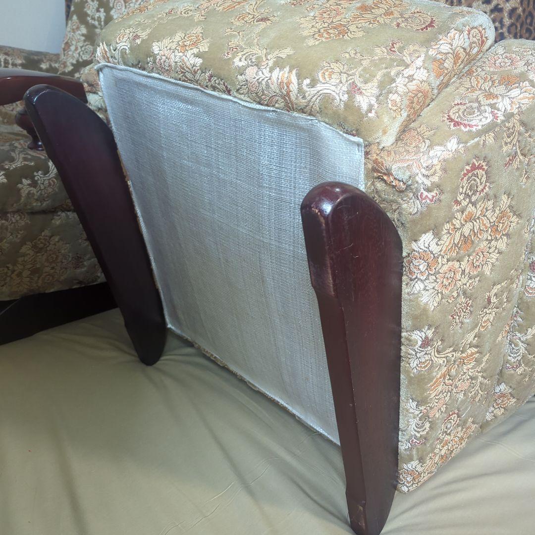 【☆美品☆】【高級シングルソファー】金華山織【※２脚ある内の１脚】②番