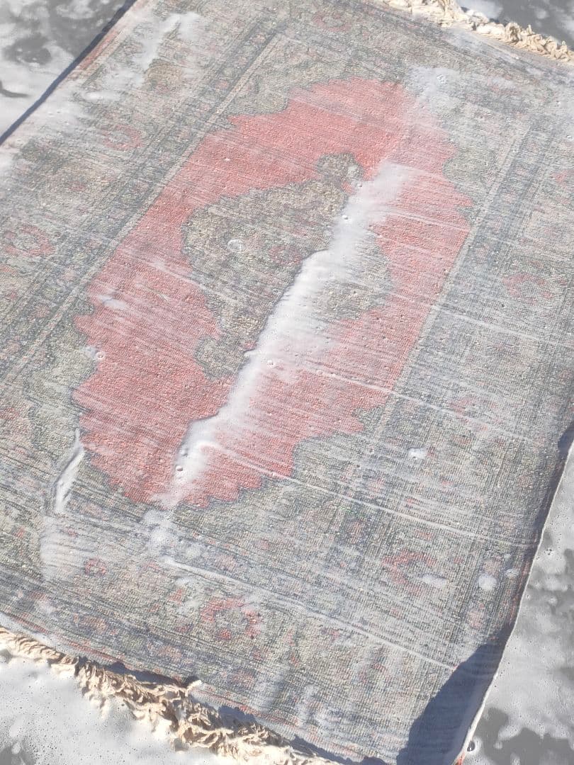 【衛生☆美品☆極上品】シルク製ペルシャ絨毯　ビンテージラグ