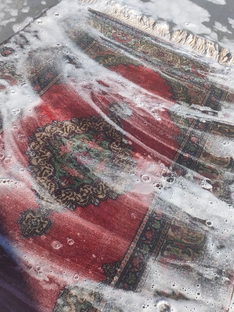 【衛生☆美品☆極上品】シルク製ペルシャ絨毯　ビンテージラグ