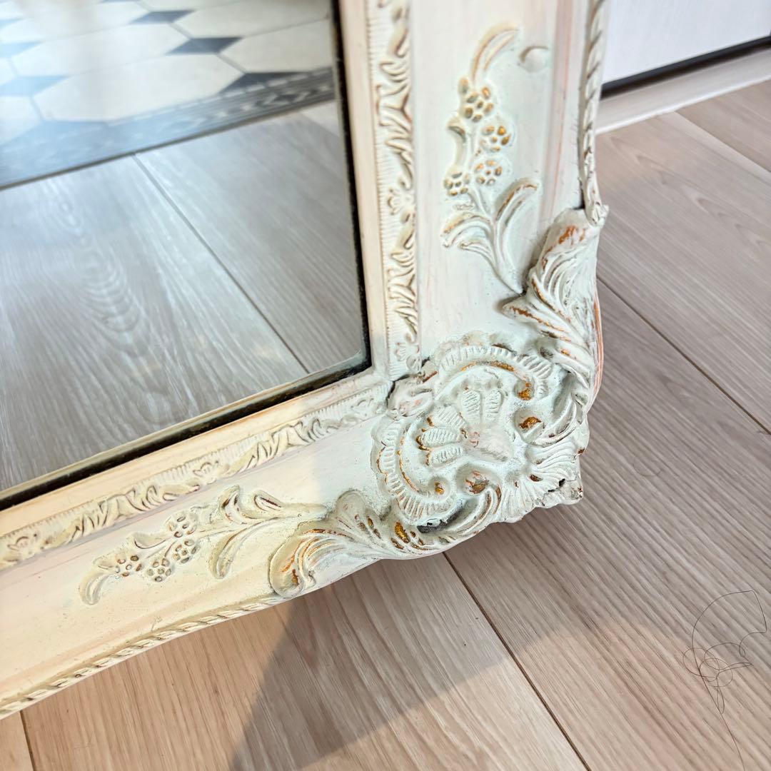 アンティーク調 姿見 スタンドミラー シャビーシック フレンチ♡