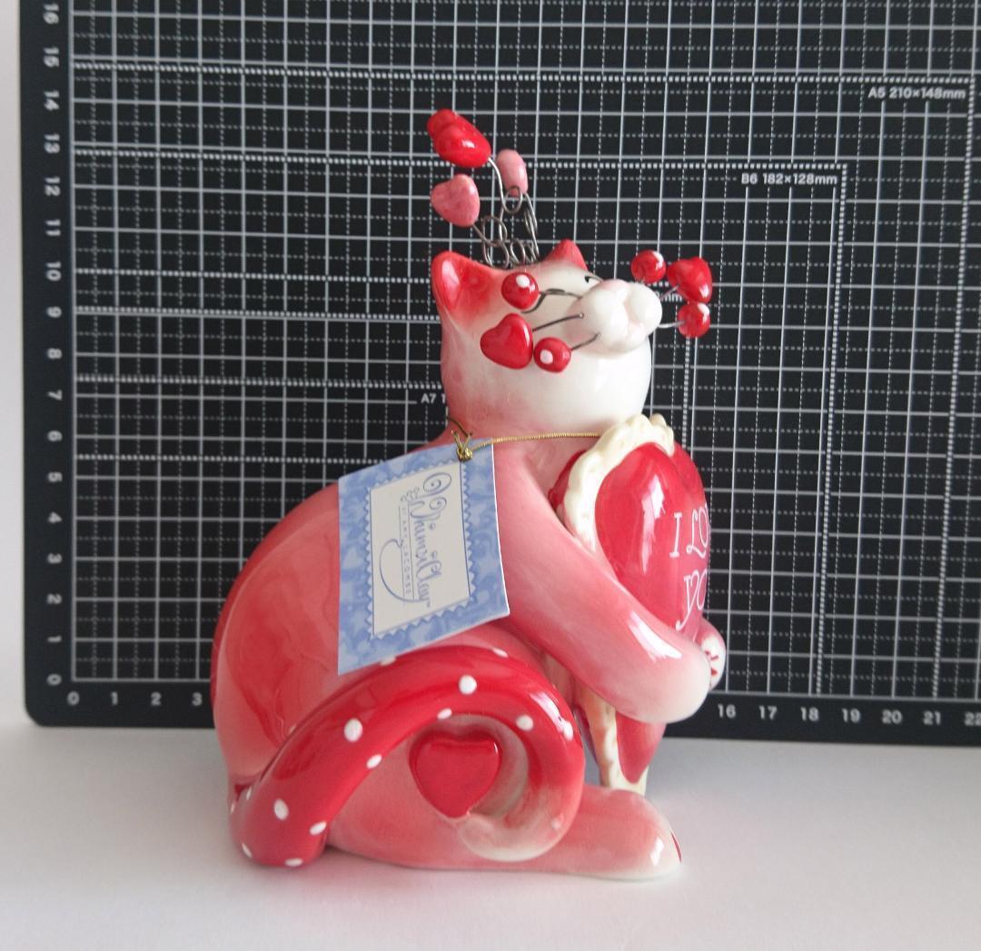 【2点セット】Amy Lacombe WhimsiClay 猫 陶器 置物