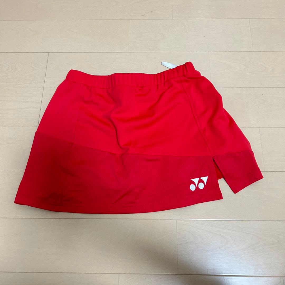 野*原様 レッド テニス スカート メッシュ
