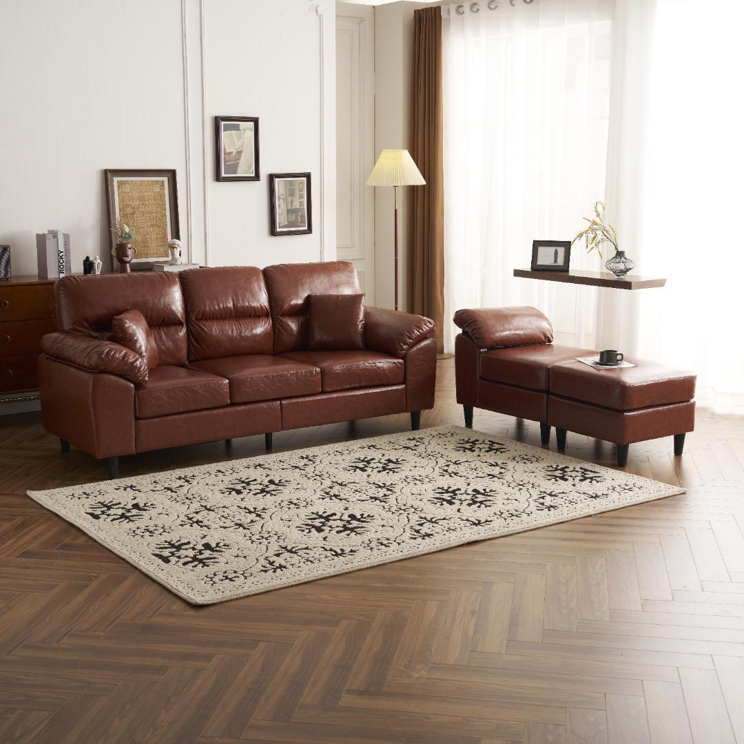 最後１セット！2-5人掛け L字 ソファ ソファーセットローソファー BLACK